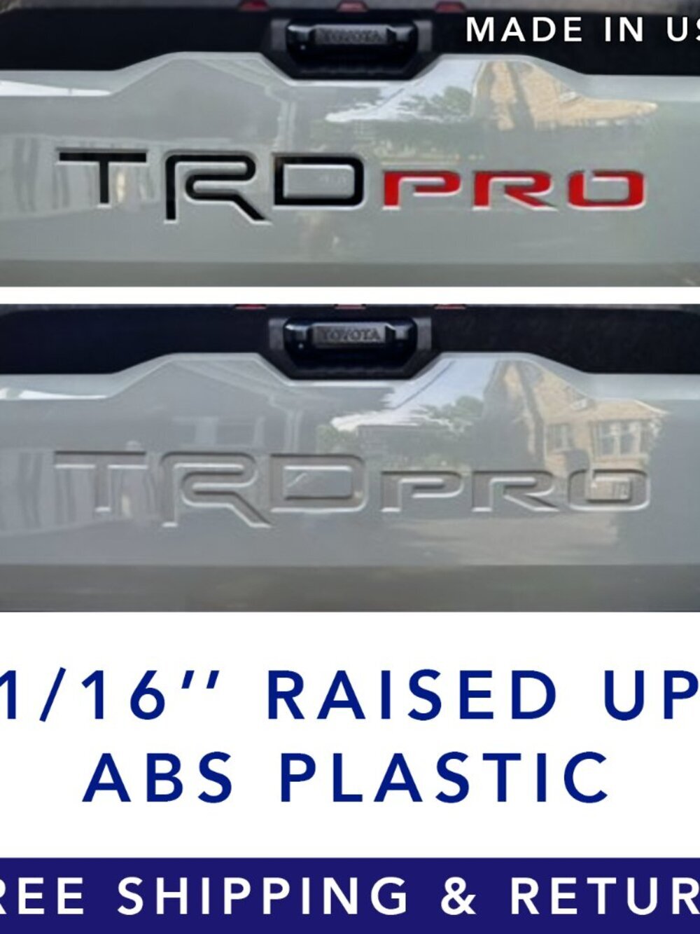 BLACK RED TAILGATE Letters for Toyota Tundra TRD Pro 2022 2023 2024